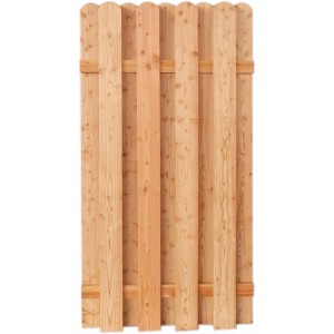 Sichtschutzzaun Lüneburg aus Douglasie, geschlossen, 180x180cm. Natürlicher Holzfarbton.