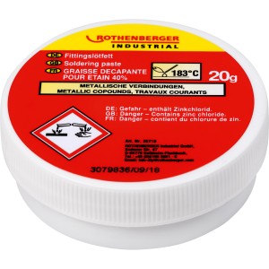 Rothenberger Lötfett 20g Dose, geeignet zum Weichlöten von Metallen.