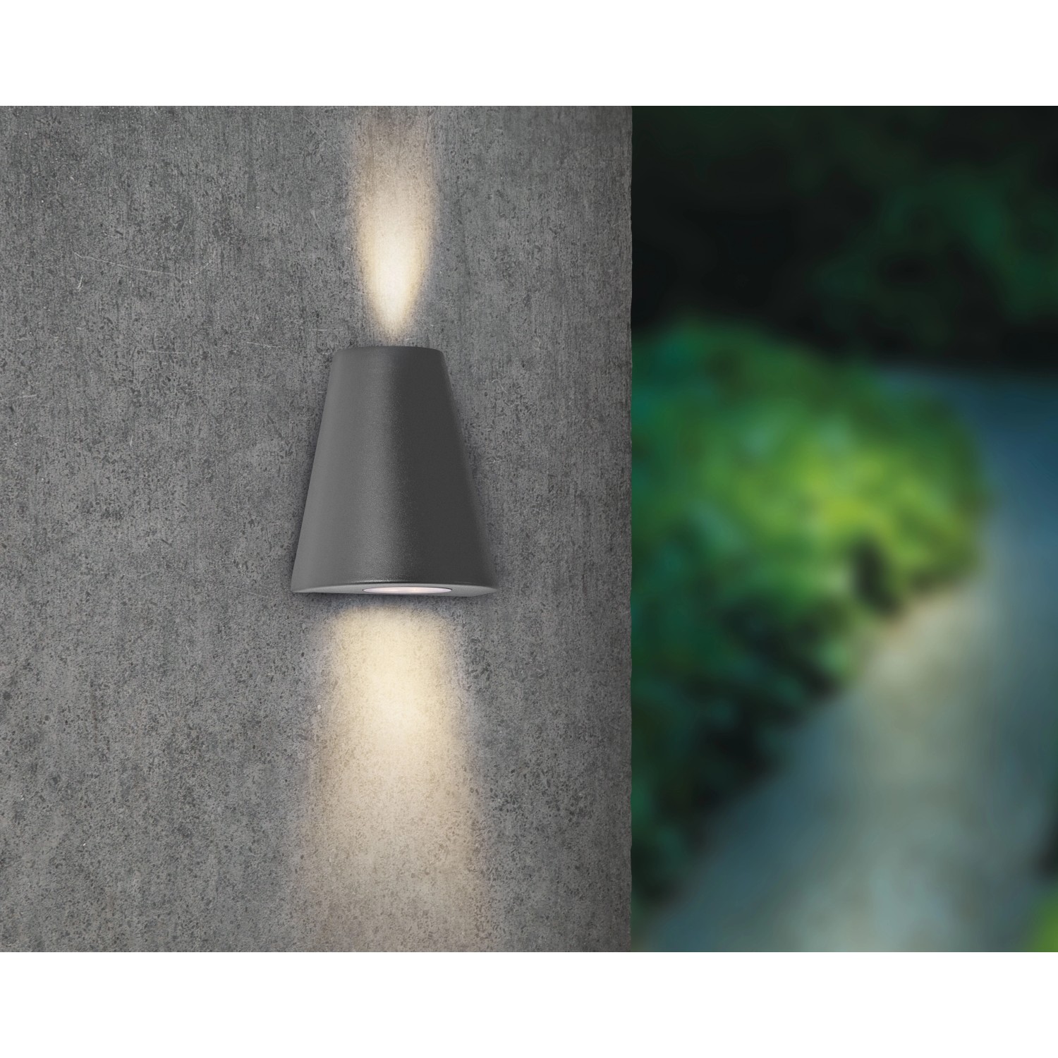 LED-Außenwandleuchte Gordena Kegelform