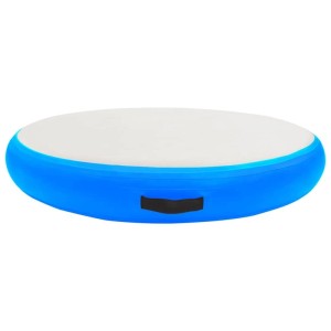Blaue, aufblasbare Gymnastikmatte 100x100x15 cm von vidaXL für Sport & Fitness.
