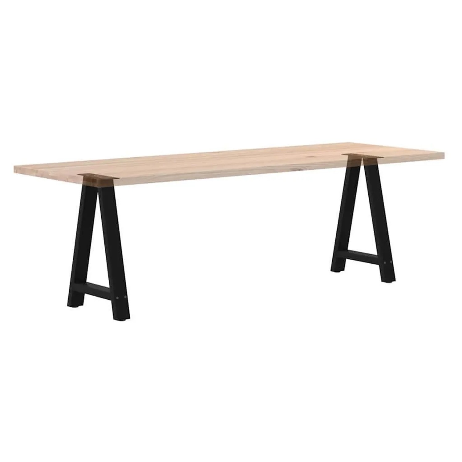 Schwarze vidaXL Esstischbeine in A-Form, 2er-Set, aus Stahl, 60x72 cm.