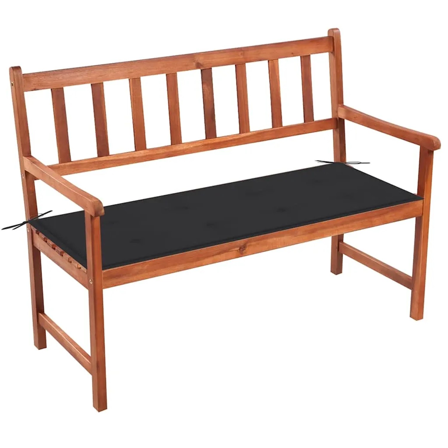 vidaXL Gartenbank mit Auflage 120 cm Massivholz Akazie 3063768