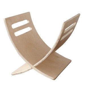 Homestyle4u Zeitungsständer aus hellem Holz, Magazinhalter für Wohnzimmer und Büro.