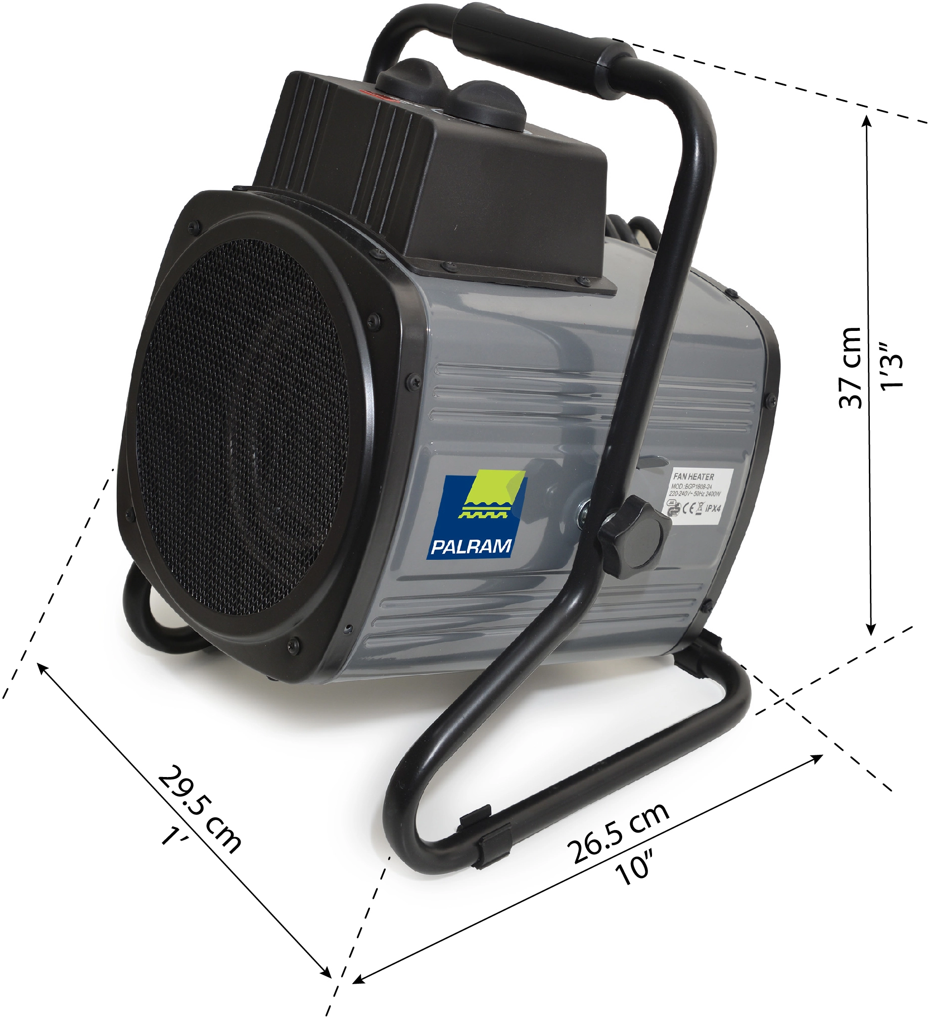 Palram - Canopia Heizlüfter Ventilator - 2.400 W für Gewächshaus