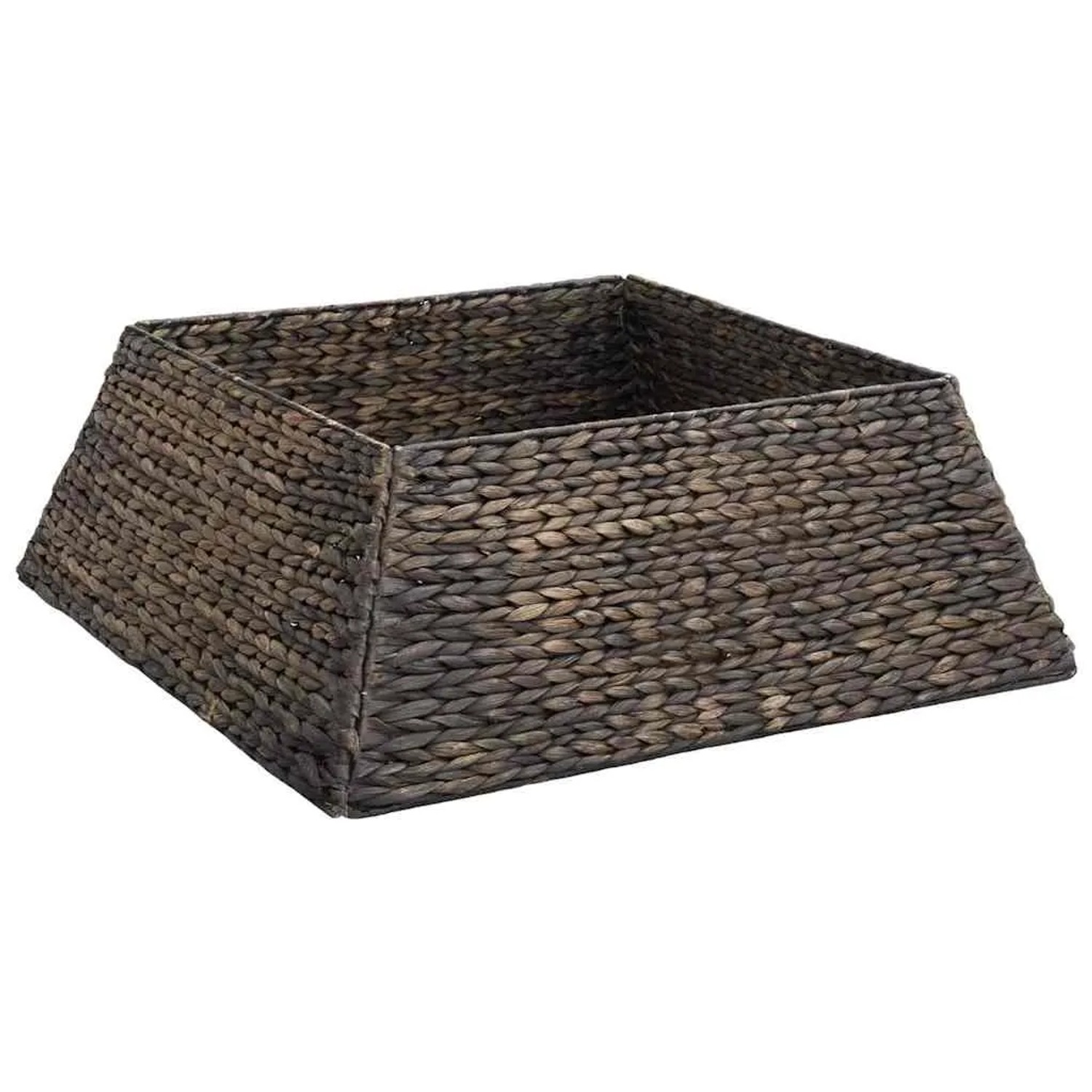 vidaXL Weihnachtsbaumkragen Schwarz 70 x 70 x 28 cm Wasserhyazinthe 42020177