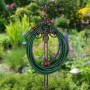 Relaxdays Schlauchhalter Gusseisen Bronze Mit Erdspießen 133 cm x 24 cm x 17 cm 4,2 kg_5