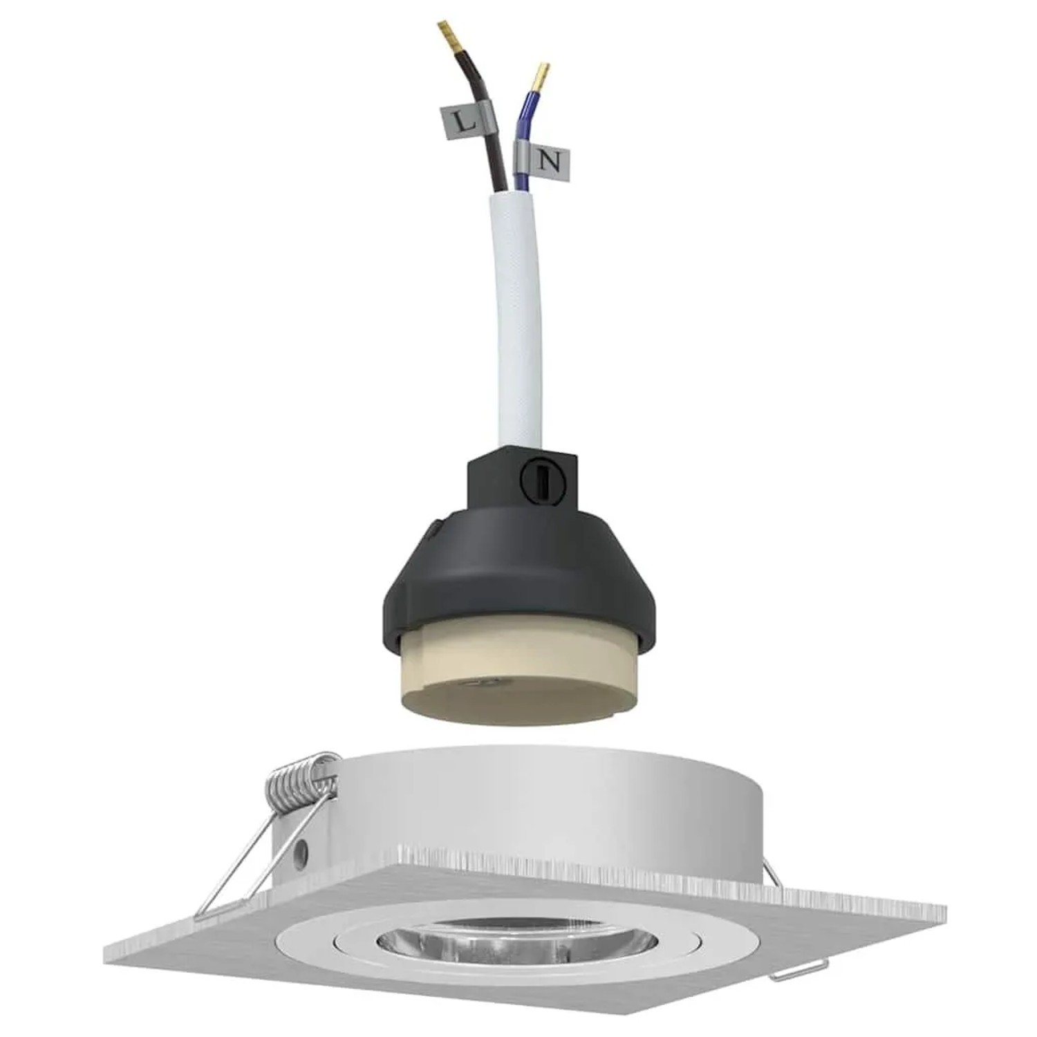 vidaXL Spotlight 12 Stk Silber 9 x 9 x 2 cm Aluminium 4108156