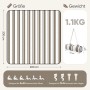 Sekey Picknickdecke 200x200 cm, braun gestreift, wasserdicht, ideal für Camping und Strand.