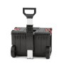 PROREGAL QBRICK Werkzeugtrolley One, 50 Liter, schwarz, mit Teleskopgriff und Rädern.