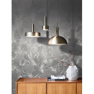 Marburg Vliestapete Botanica Floral Silber: Wandgestaltung mit floralem Muster in Silber.