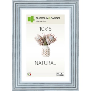 Blauer Holz Bilderrahmen Tosca für Fotos im Format 10x15 cm.