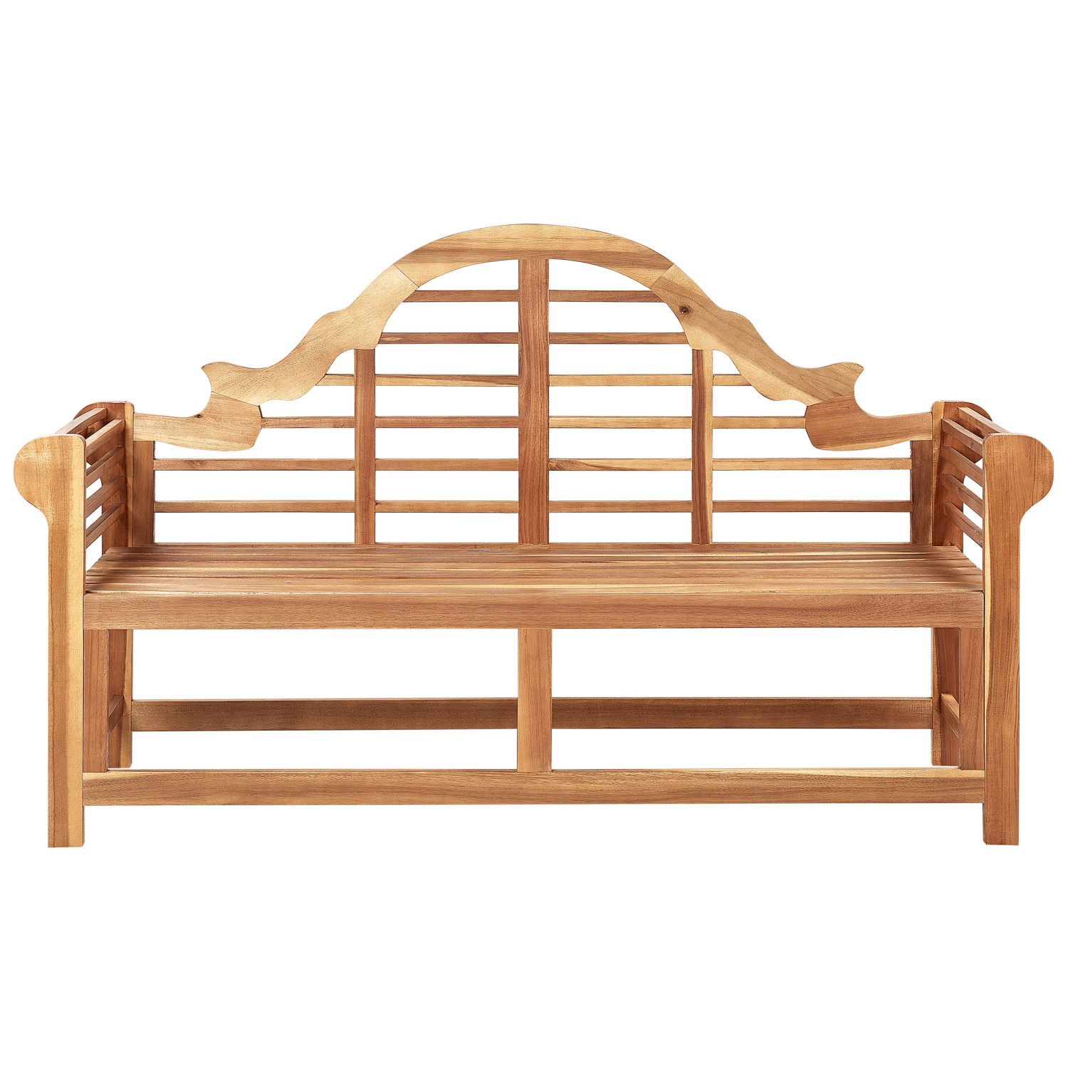 Beliani Gartenbank Heller Holzfarbton 60x196x108 günstig online kaufen