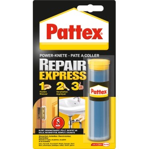 Pattex Power-Knete Repair Express 48g: Multifunktionaler Kleber zum Reparieren, Füllen und Abdichten.