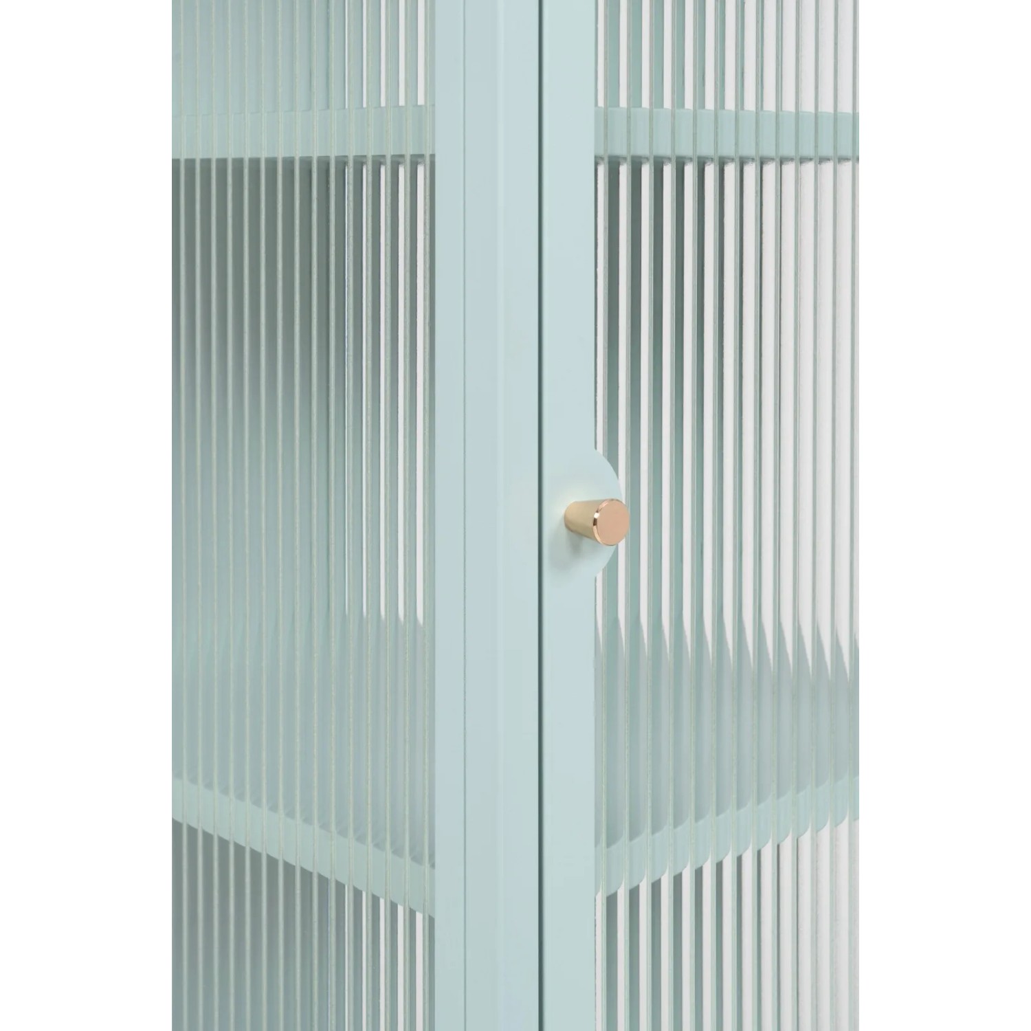 Furn.Design Vitrine Metall Mintgrün 40 x 102 cm 1-türig 3 Fächer Maram_4