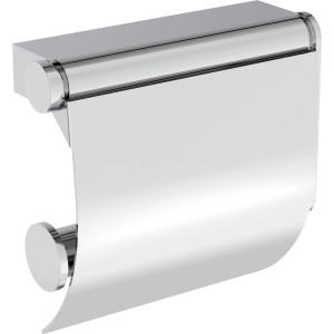 Ideal Standard Connect Toilettenpapierhalter aus Chrom mit Deckel und verdeckter Befestigung.