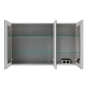Fackelmann Badmöbel Spiegelschrank B.Round 110 cm Sandeiche