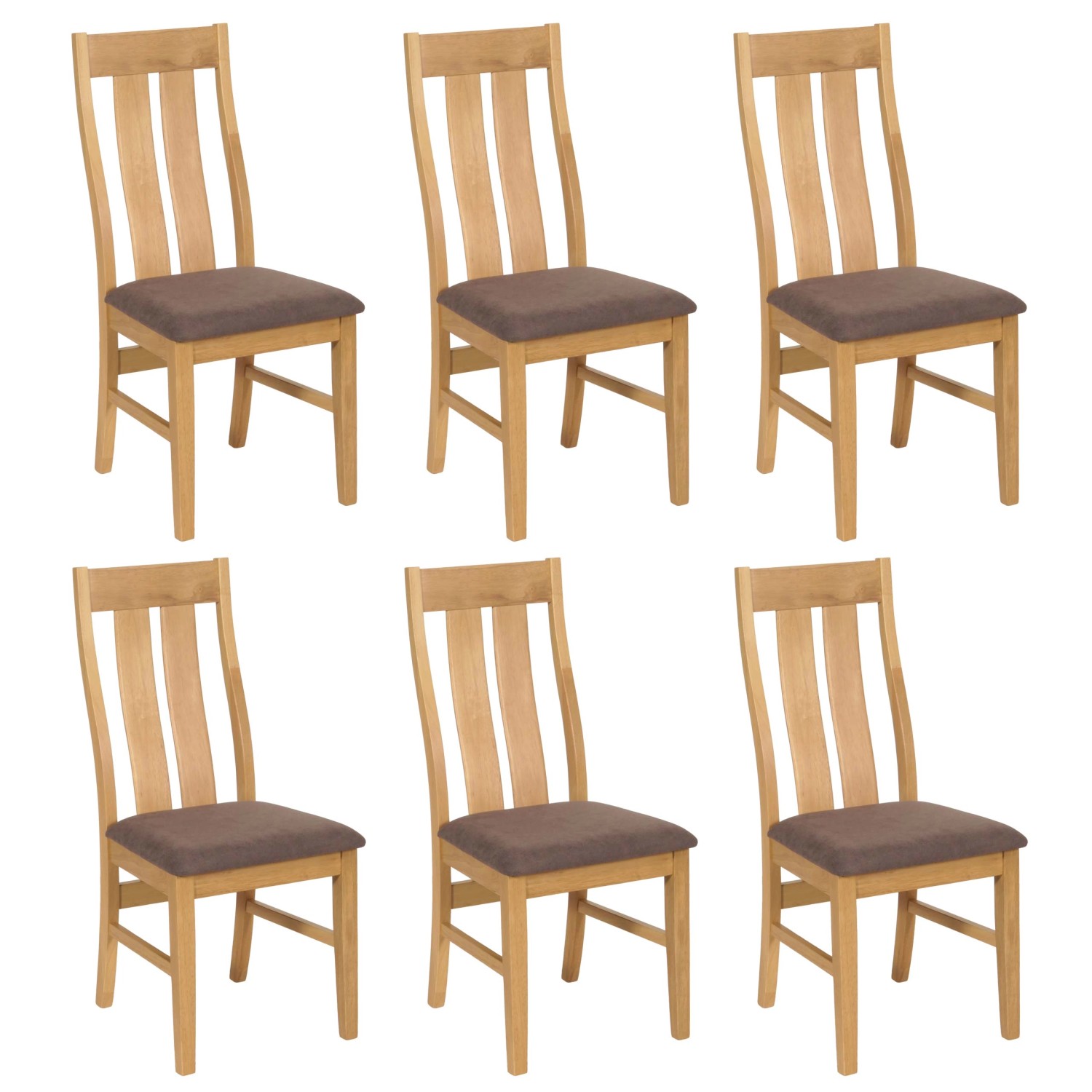 MCW Esszimmerstuhl M58 6er-Set Helles Gestell Taupe günstig online kaufen