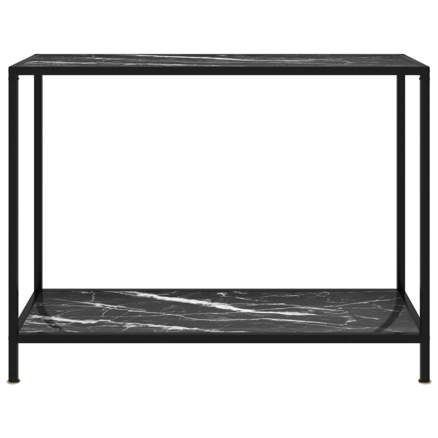 Konsolentisch Schwarz 100x35x75 Cm Hartglas günstig online kaufen