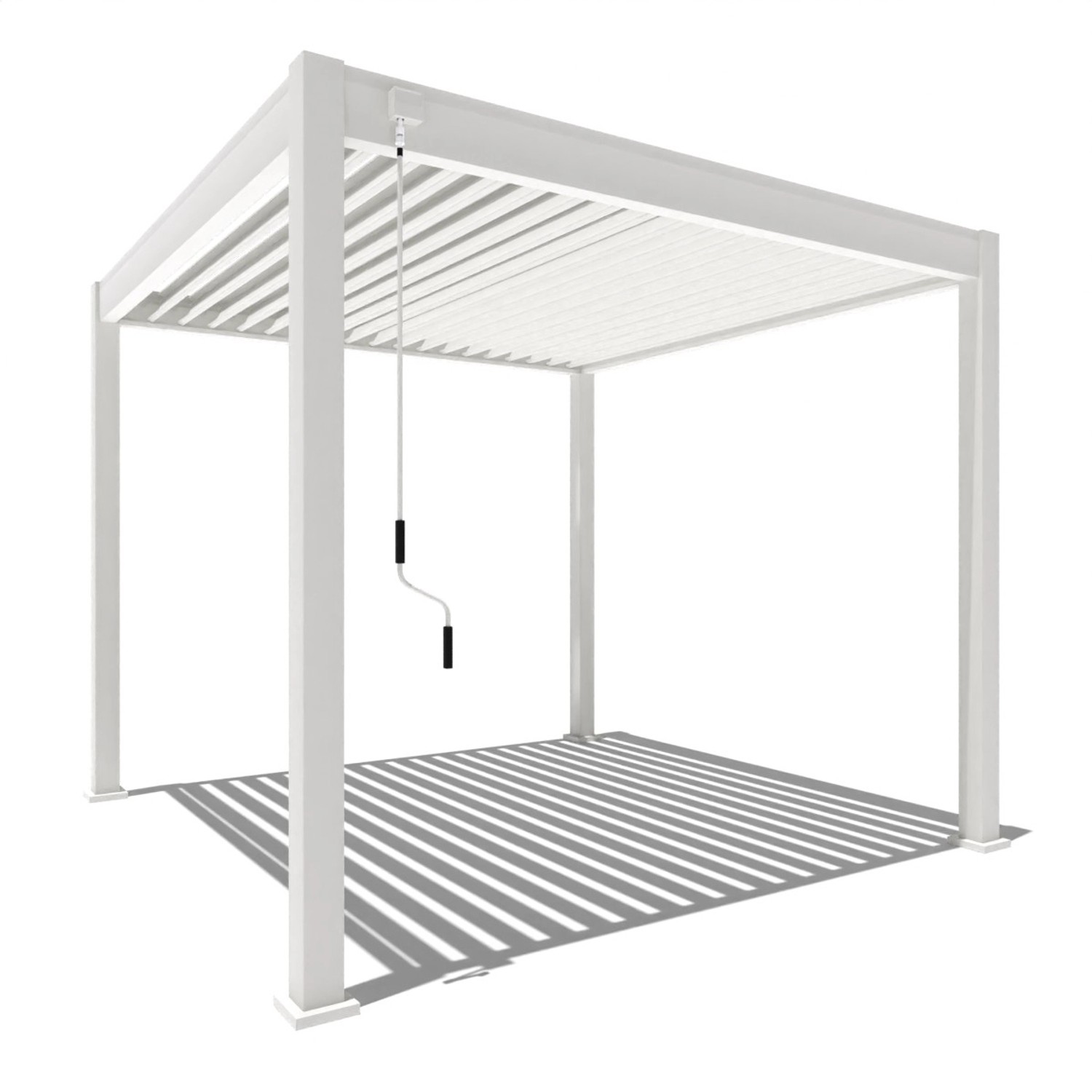 Weide Classic Alu-Stahl Pavillon 3 x 3 M Weiß Pergola Freistehend