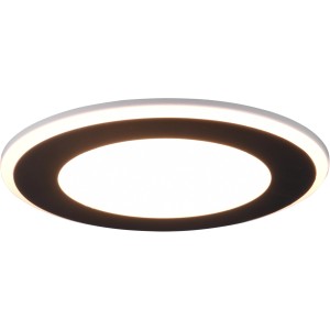 Schwarzer, matter Trio LED Einbauspot Aura, 10W, mit warmweißem Licht.