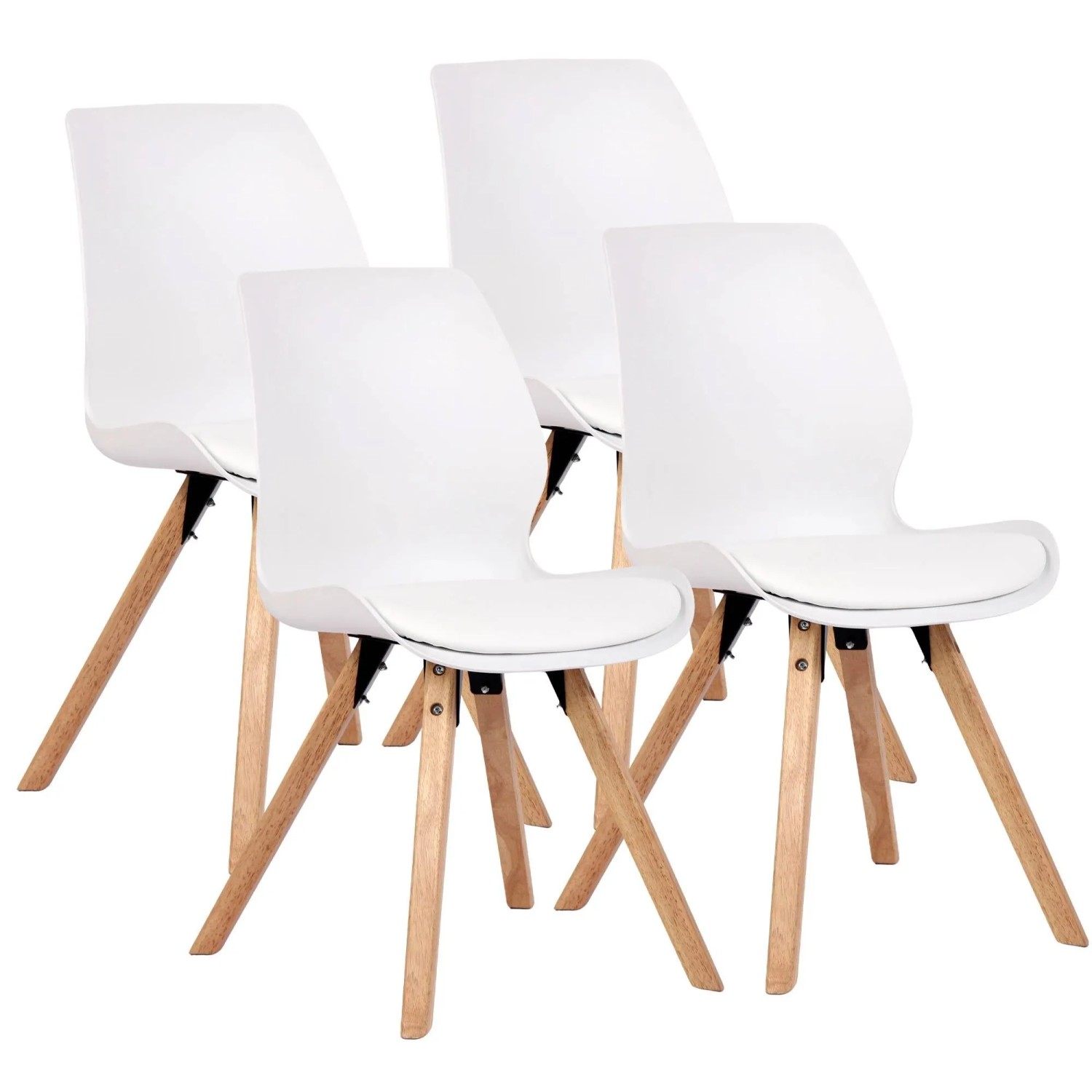 CLP 4er Set Stuhl Luna weiß/Kunststoff