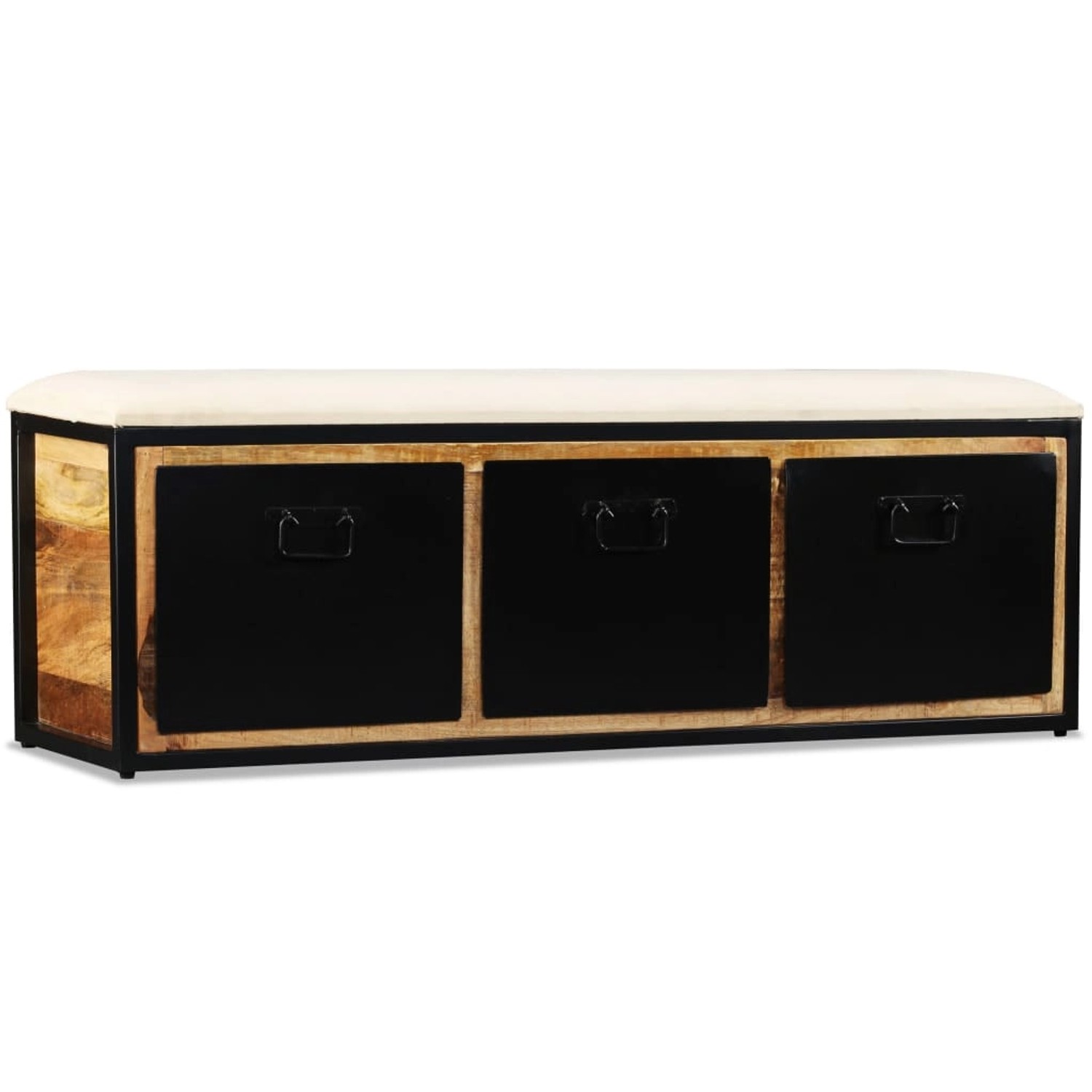 Aufbewahrungsbank 3 Schubladen Mangoholz Massiv 120x30x40 Cm günstig online kaufen