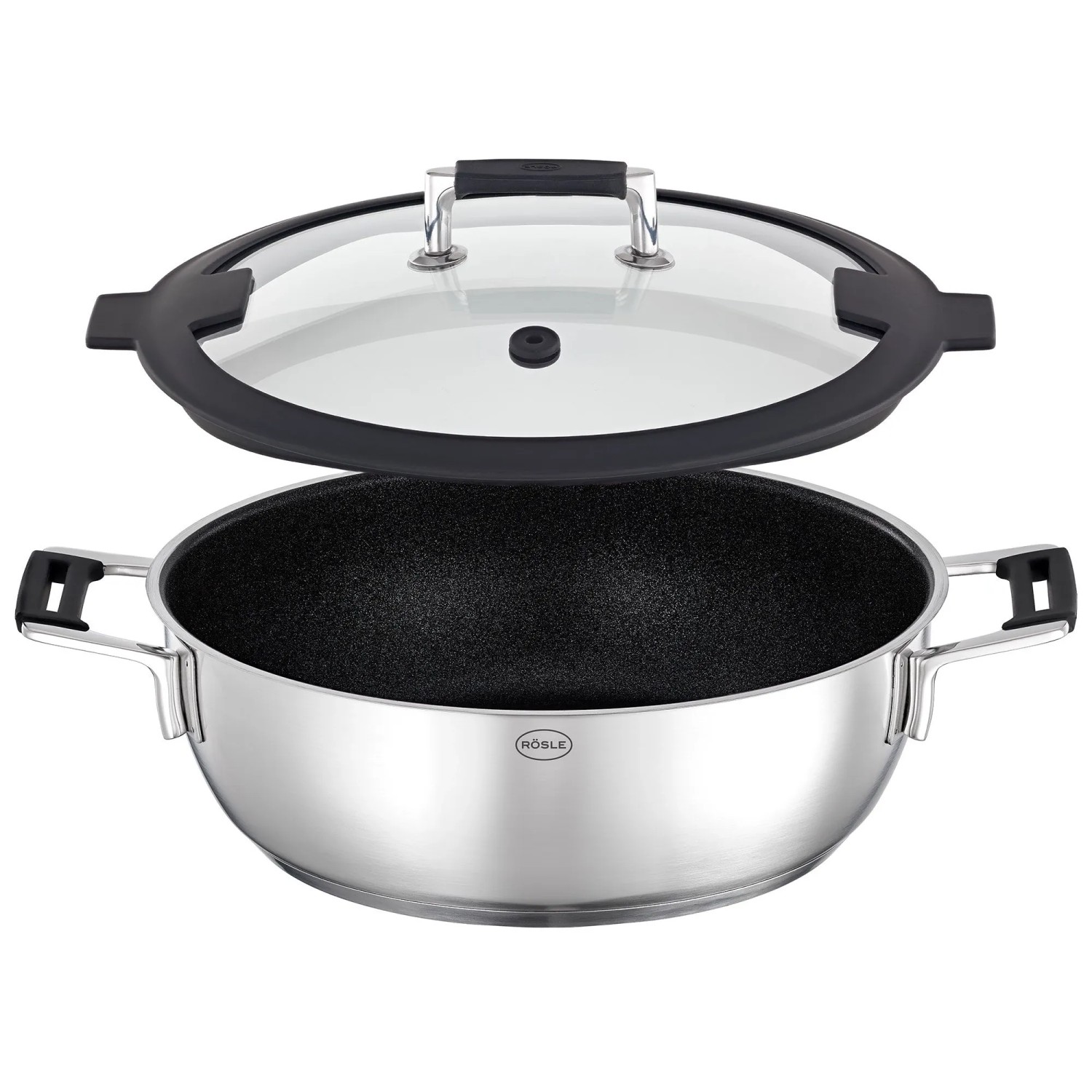 RÖSLE 13616 Servierpfanne SILENCE PRO Ø 28 Cm ProResist mit Deckel