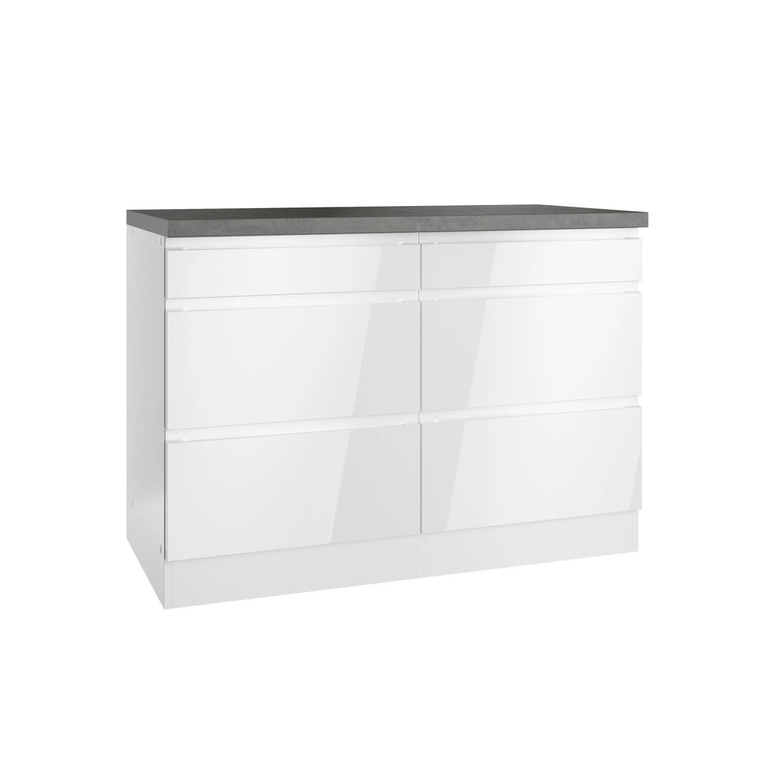 Held Küchen Unterschrank Gera 120 cm Weiß/Beton kaufen bei OBI