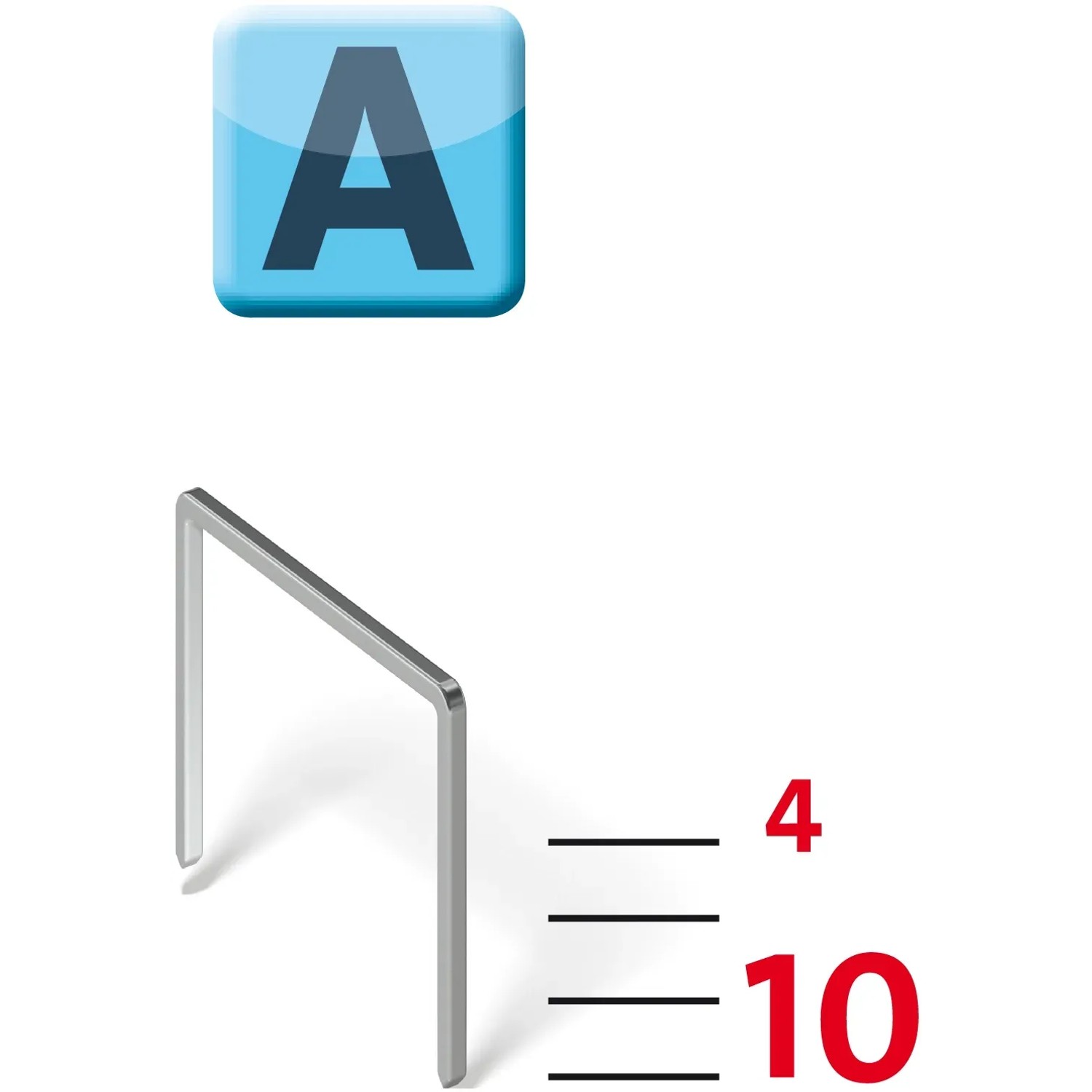 Klammer für Novus Handtacker J-13, 4-10 mm Länge.