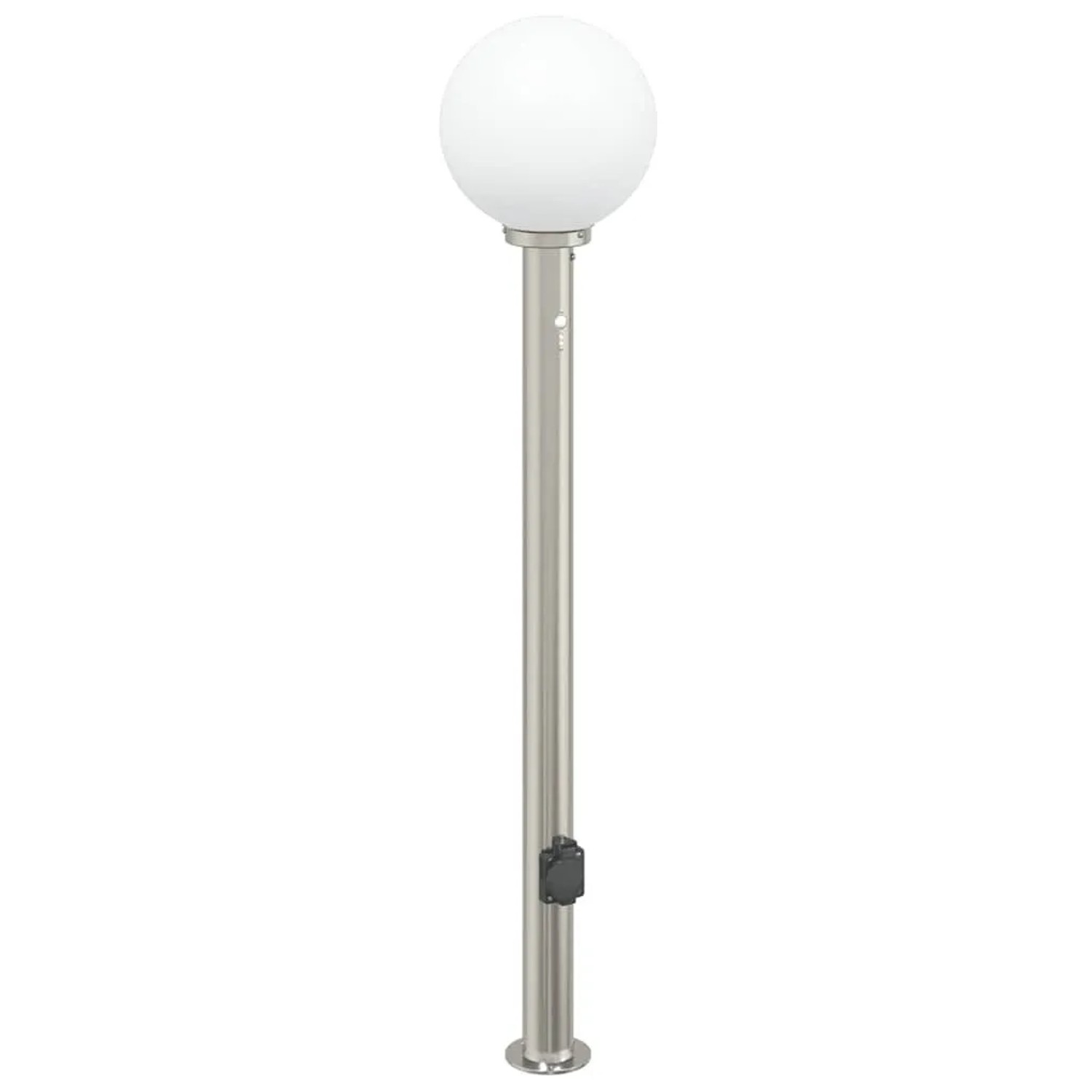 vidaXL Pollerleuchte mit Sensor und Steckdose 120 cm Edelstahl IP44 4006109