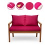 Setgarden Bankkissen-Set, rose, für 2-Sitzer Gartenbank. Inkl. Sitz- und Rückenkissen.