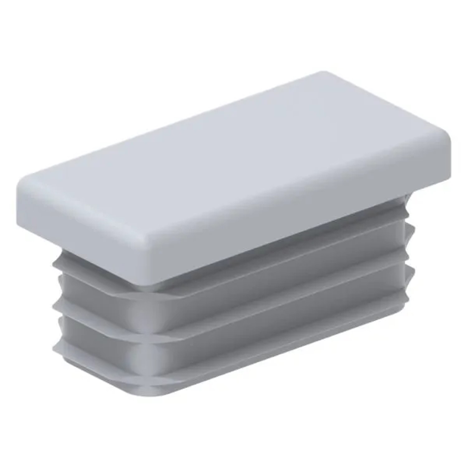 FeNau Einsteckkappe Kunststoff Für Rechteckrohr 40x20 mm Wandstärke 1,0-3,0 mm Grau