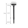 Lindby LED Solarleuchte Brinca, schwarz, mit Bewegungsmelder, 70cm hoch. Solar-Deko für Garten und Terrasse.
