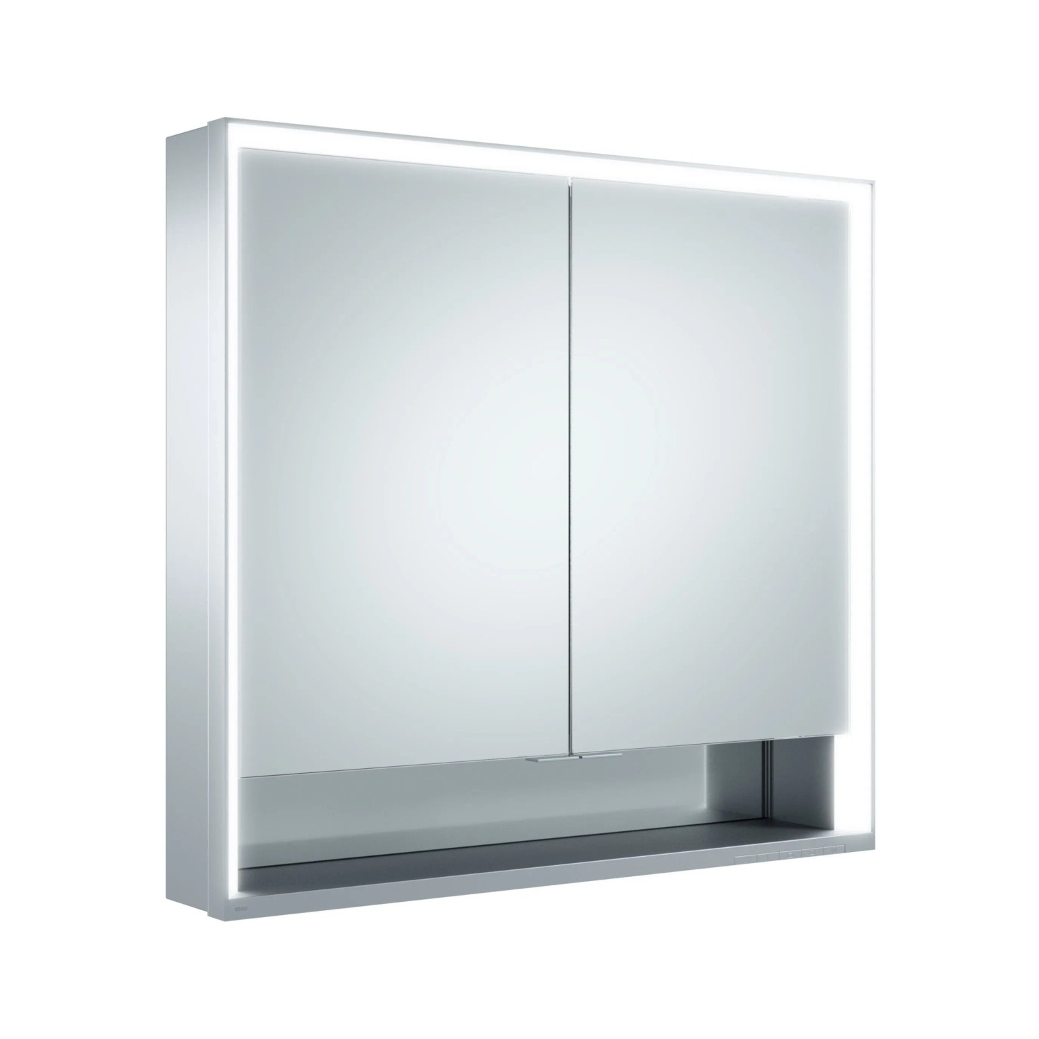 Keuco Aufputz LED-Spiegelschrank Royal Lumos 80 x 73,5 x 13 cm 2 Türen