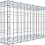Leere Gabiona C-Ring-Gabione, 40x80x30 cm, Maschenweite 5x10 cm, aus verzinktem Drahtgitter.