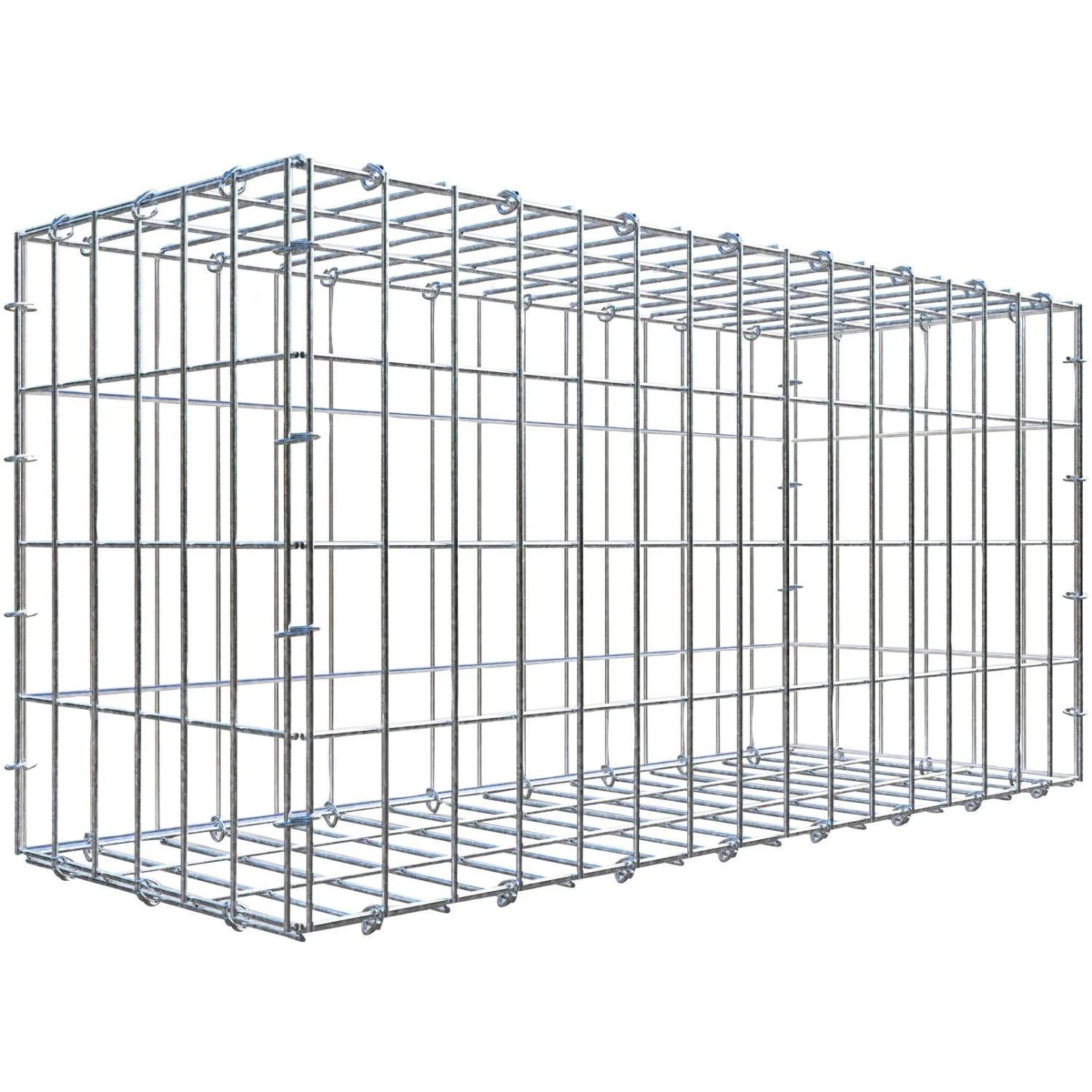Gabiona C-Ring-Gabione 40 x 80 x 30 cm Maschenw 5 x 10 cm