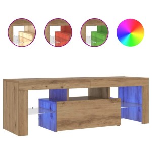 vidaXL TV-Schrank mit LED Artisan-Eiche 120x36,5x40 cm Holzwerkstoff 856302