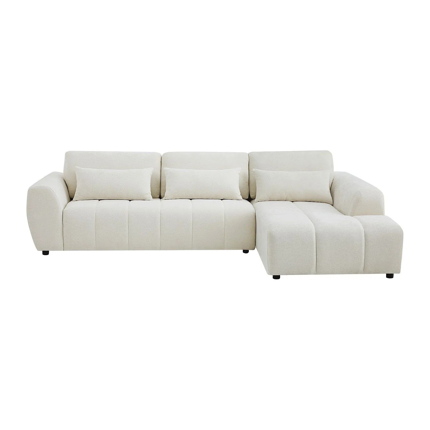 Vente-unique Sofa Ohne Schlafmöglichkeit Fabarto Beige 303 cm