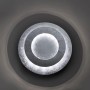Silberne LED-Deckenleuchte Nevis, Ø 40 cm, warmweißes Licht.