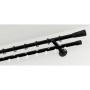 Gardinia Gardinenstange Chicago, Innenlauf, Ø 20 mm, Schwarz-Matt, 2-läufig mit Zubehör.