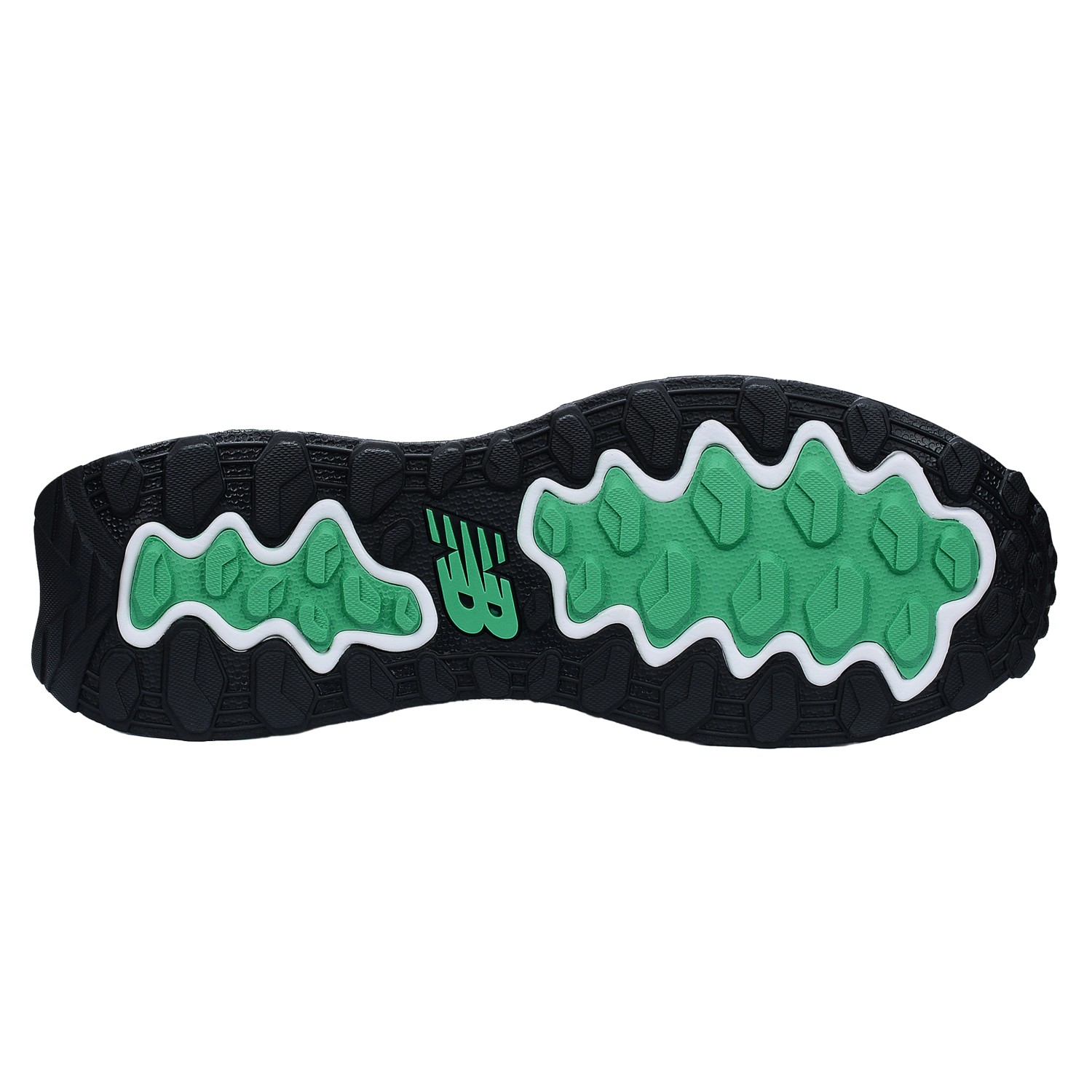 Sohle des New Balance Cremorne S3L Sicherheitsschuhs in Grün/Schwarz.
