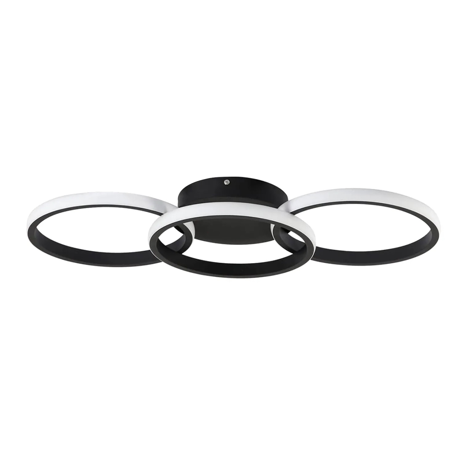 NETTLIFE LED Deckenleuchte aus Metall L60cmSchwarz
