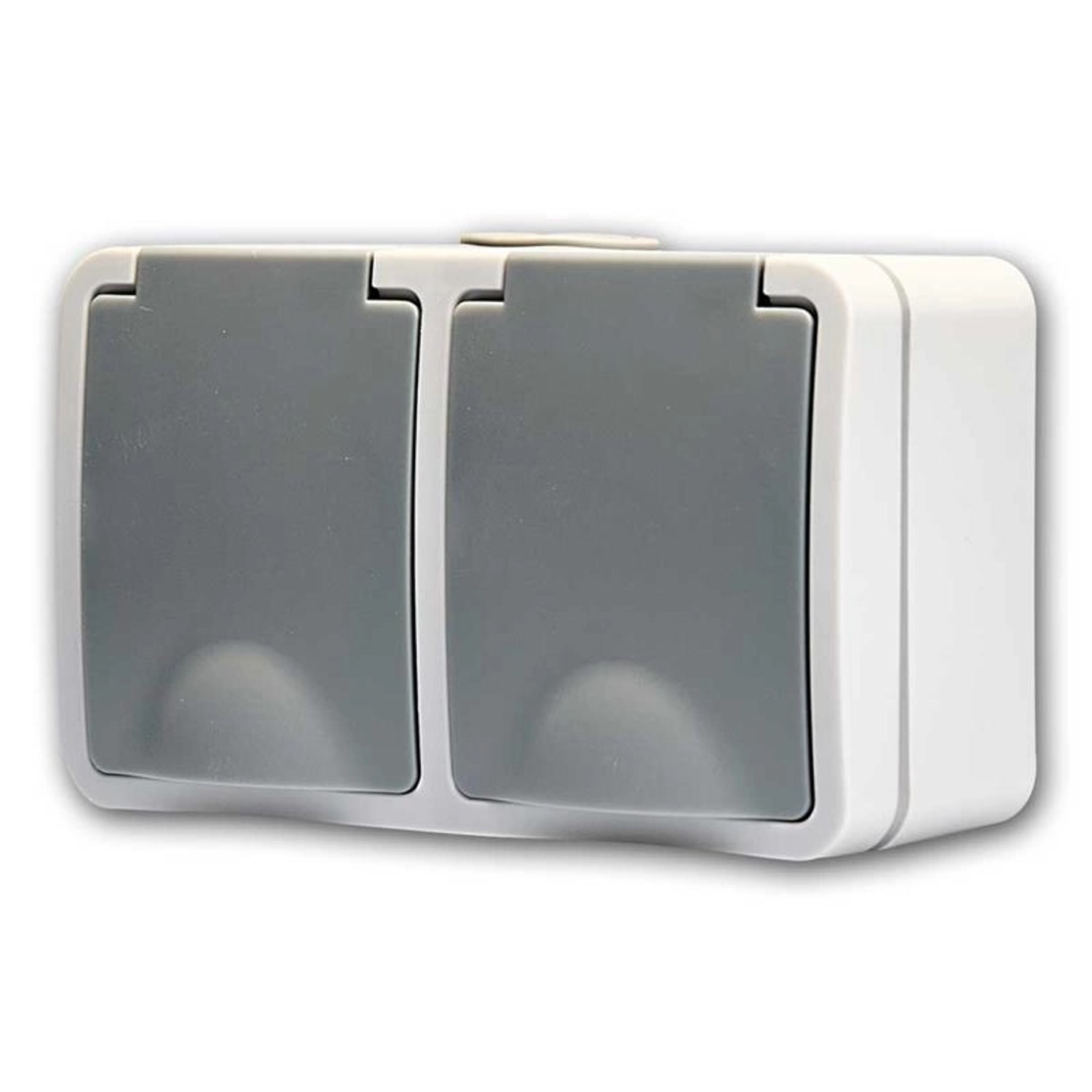 McPower FIX Doppelsteckdose Horizontal IP54 250V16A günstig online kaufen