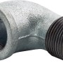 Winkelverbinder aus Temperguss, 30,3 mm x 33,3 mm, für Wasserleitungen.
