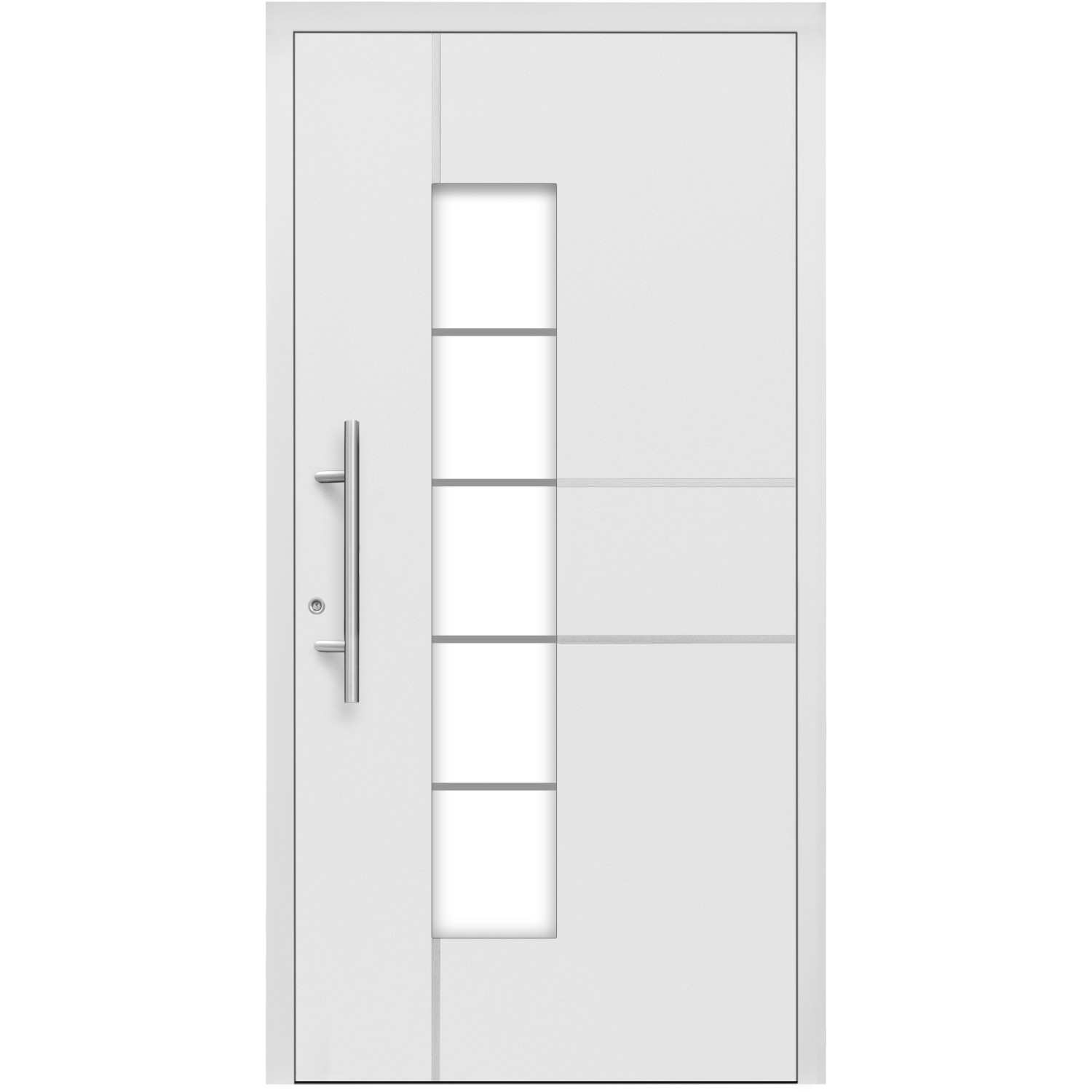 Aluminium-Haustür Moderno M360/B 110 x 210 cm Weiß Anschlag Links günstig online kaufen