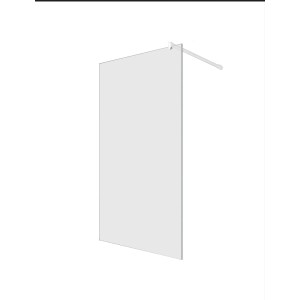 Glaszentrum Hagen Walk-In Duschabtrennung, 88x200cm, satiniert, mit Stabilisator.