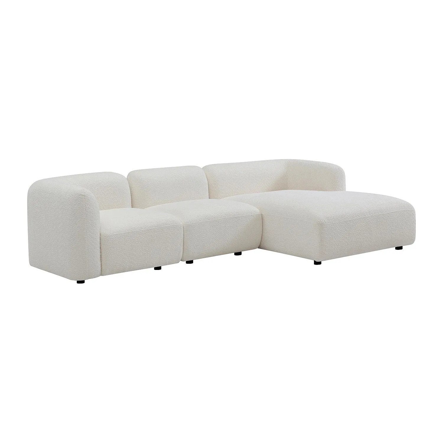 Vente-unique Modulierbares Sofa Danepi Gebrochenes Weiß 287 cm