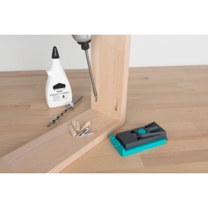wolfcraft Undercover Jig-Set TX für verdeckte Holzverbindungen mit Bohrer, Dübel und Schrauben.