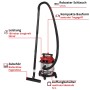Einhell TC-VC 1240 S Nass-Trockensauger mit 12l Edelstahlbehälter und Zubehör.