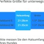 Größentabelle für PETSATION Katzenhalsband: Halsumfang S (21-28cm), M (21-35cm) und Breiten. Wichtige Maße für die Auswahl.